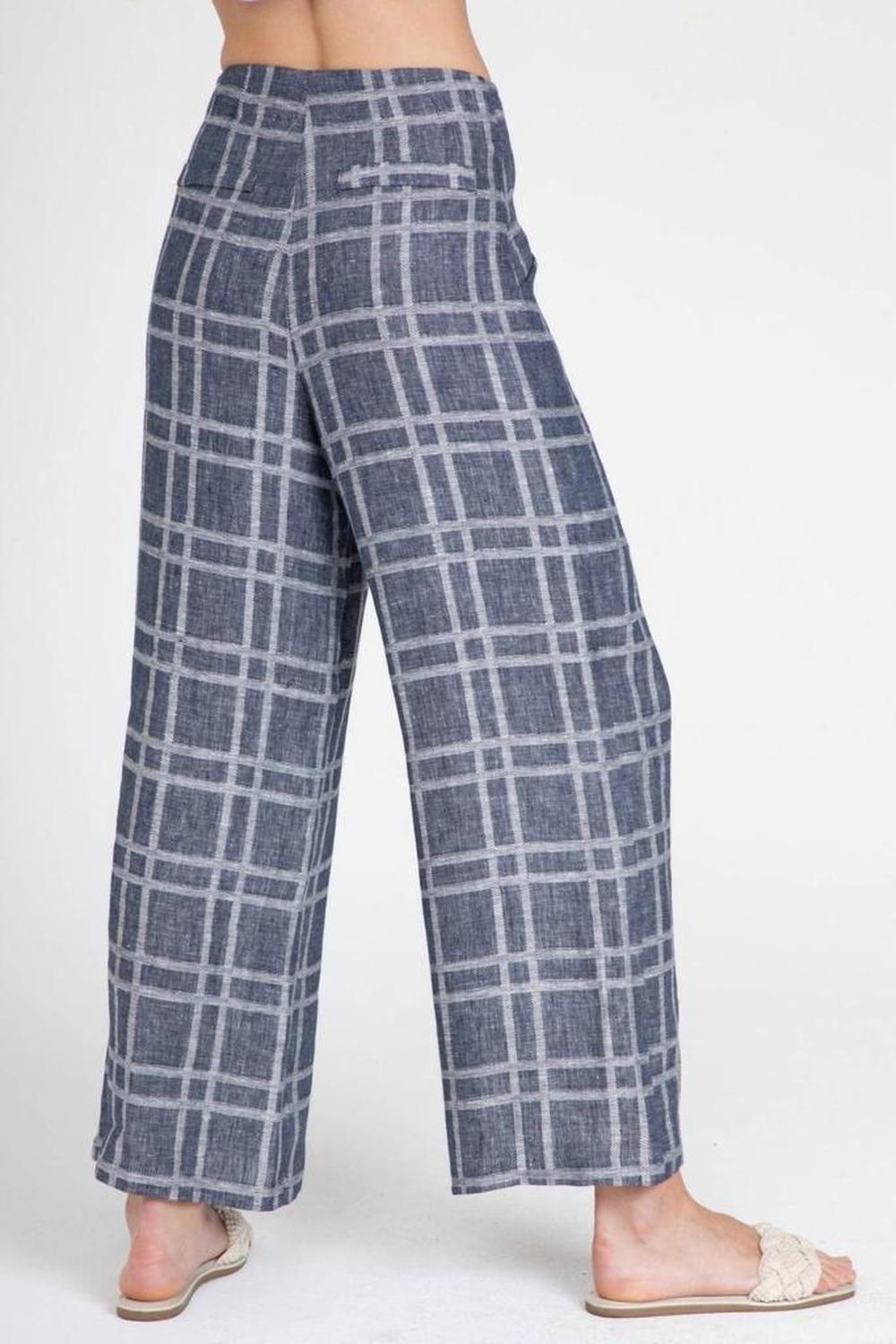 Hepburn Pant In Indigo Plaid