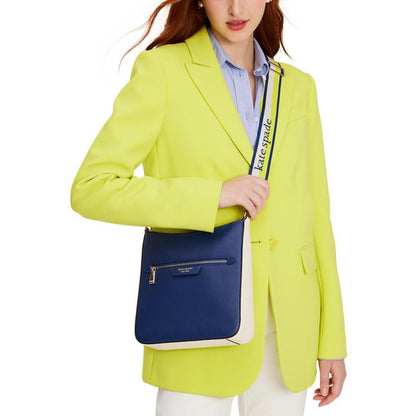 Hudson Colorblocked Pebbled Leather Small Messenger Crossbody