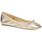 Claudette Womens Leather Bow Ballet Flats