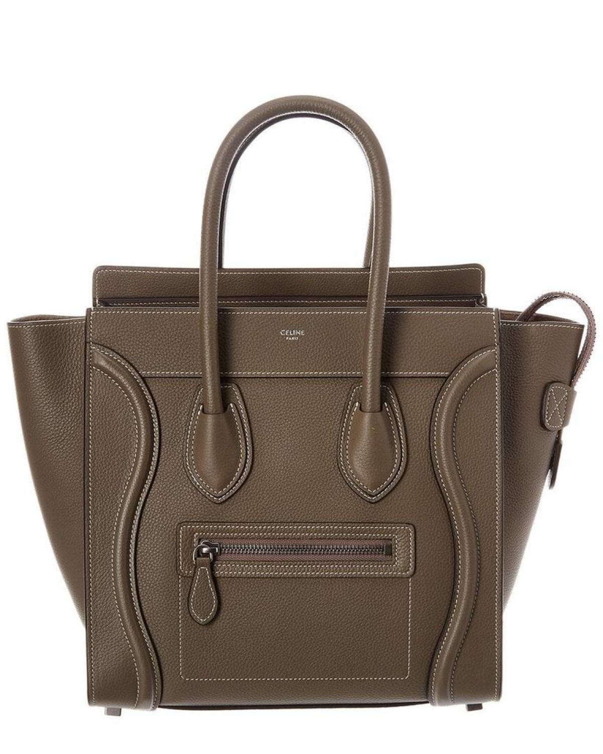 CELINE Luggage Micro Leather Tote