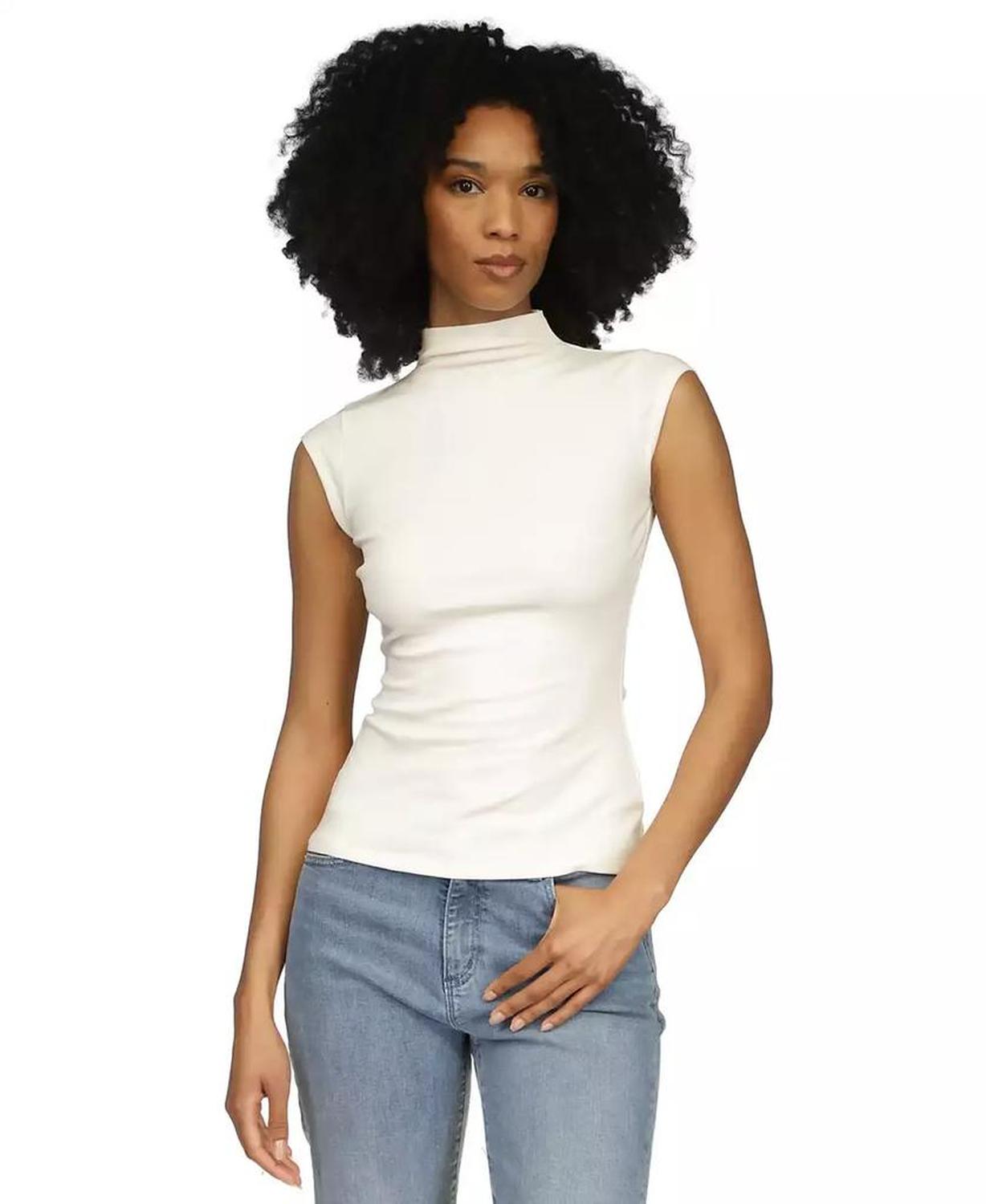 Women's Funnel-Neck Sleeveless Top