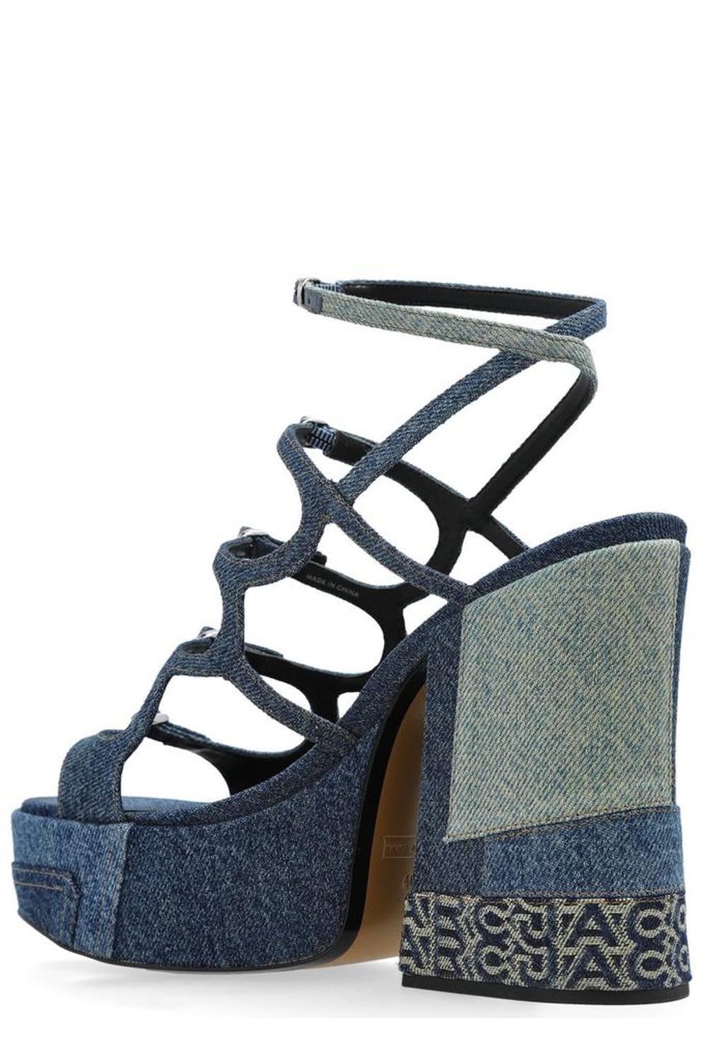 Marc Jacobs The Deconstructed Denim Kiki Platform Sandals