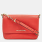 Michael Kors Red Leather Daniela Crossbody Bag