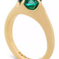 Gold-Tone Color Cubic Zirconia Solitaire Ring