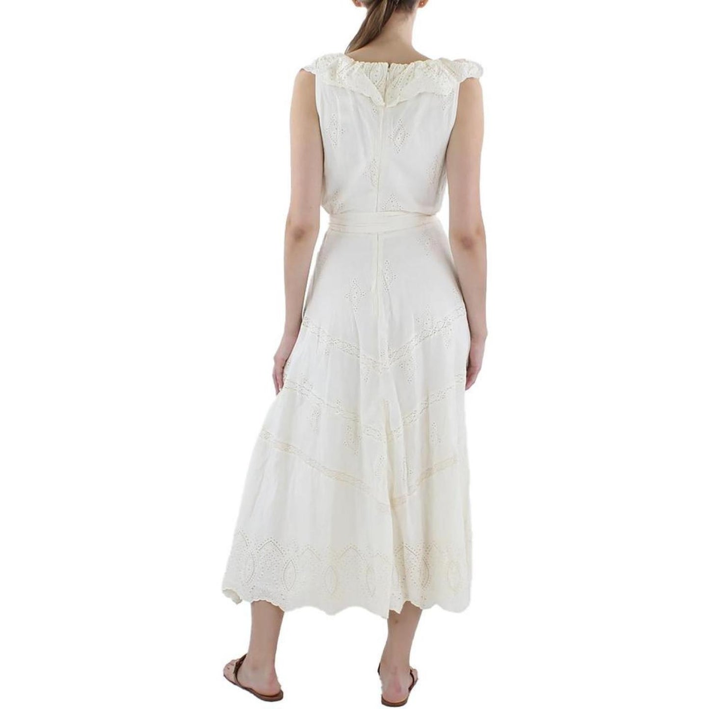 Womens Cotton Eyelet Maxi Dress