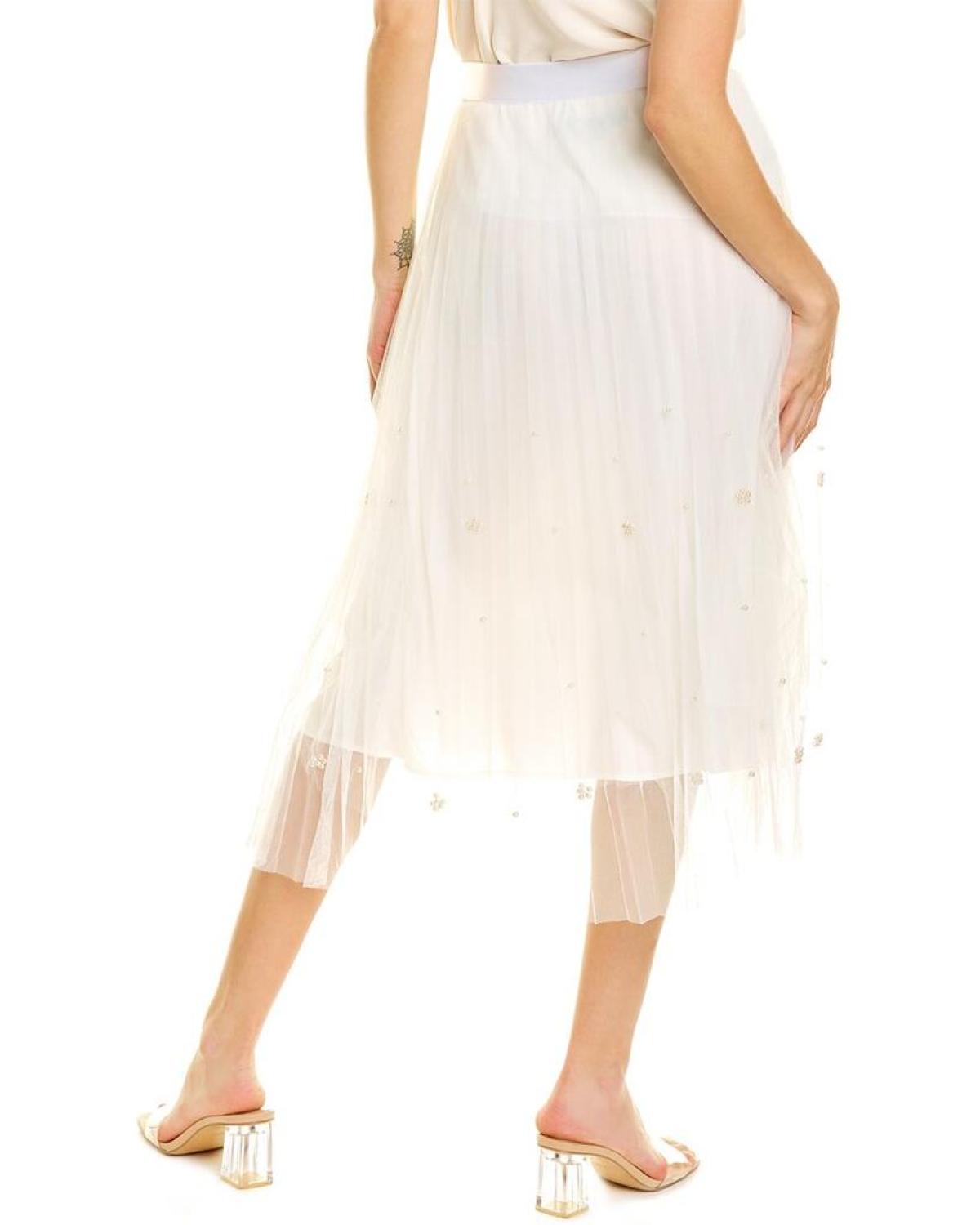 Eva Franco Lila Pearl Tulle Skirt