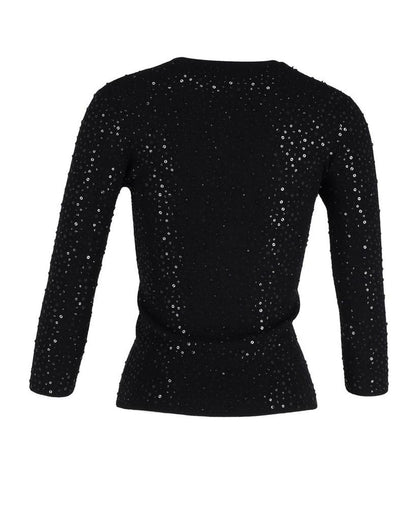 Michael Kors Collection Sequined Jumper in Black Viscose