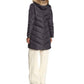 Missy 3/4 Down Faux Fur Hooded Quilted Jacket In Gray