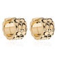 Coach Signature Quilted Huggie Earrings