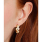 Gold-Tone Love You, Mom Crystal Small Huggie Hoop Earrings, 0.5"