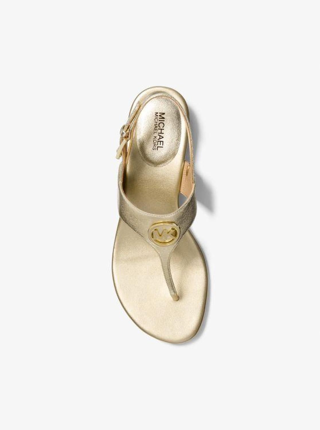 Hannah Metallic Nylon Blend T-Strap Sandal