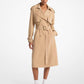 Draped Woven Trench Coat