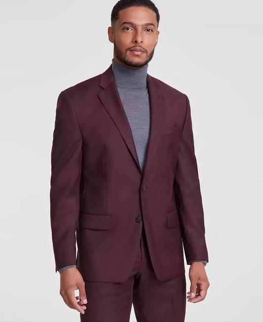 Men Classic-Fit Wool-Blend Suit Separate Jacket