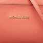 Michael Michael Kors Peach Saffiano Leather Jet Set Camera Crossbody Bag