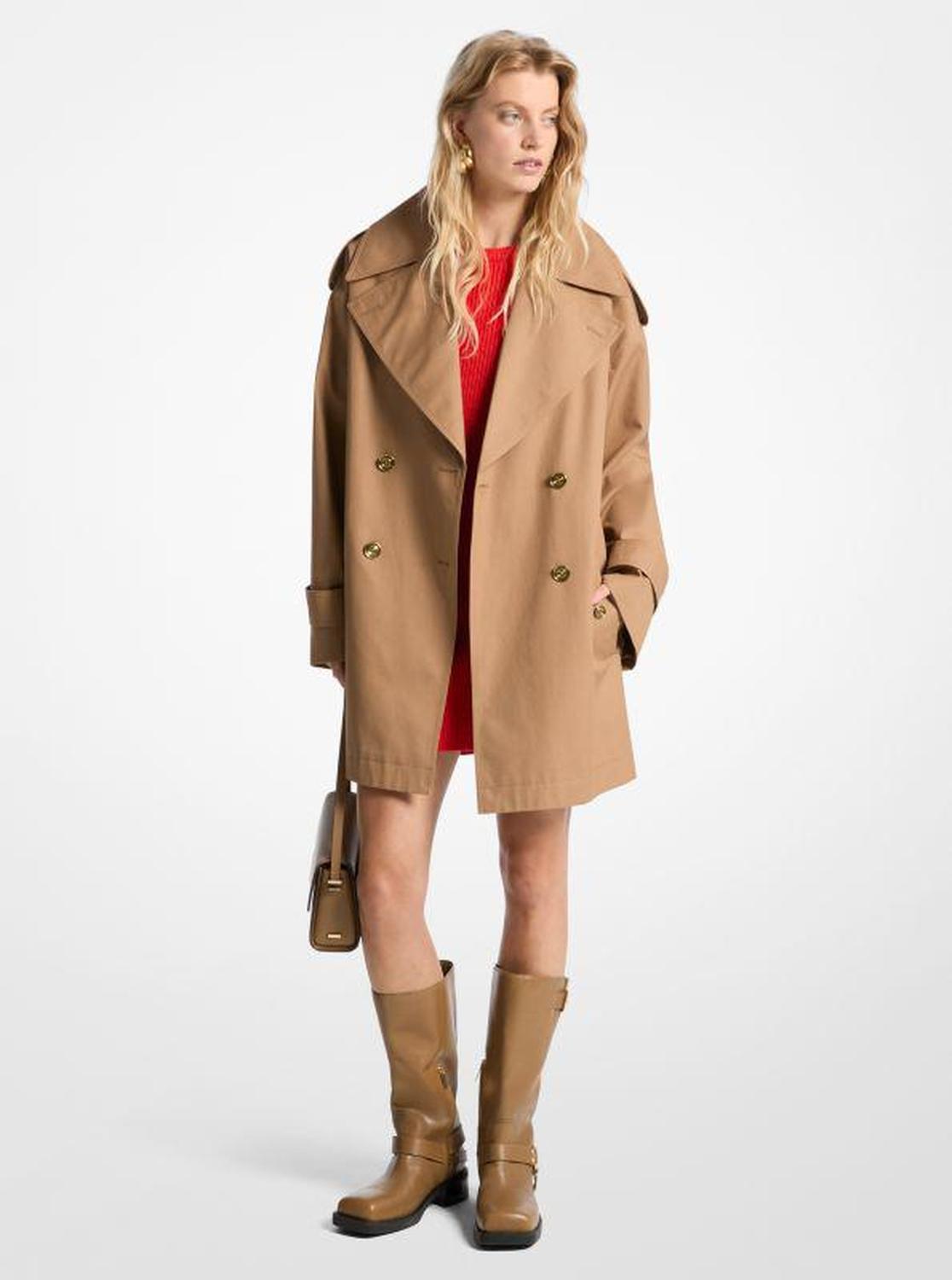 Oversized Cotton Twill Trench Coat