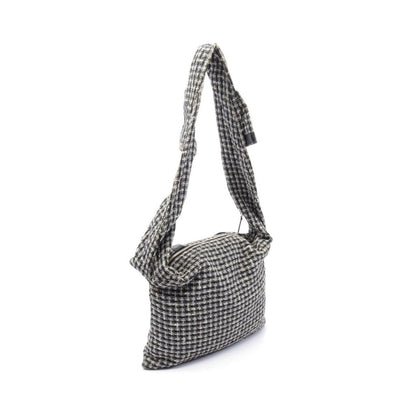 Girl Chanel Shoulder Bag Tweed Lambskin  White Gold Hardware