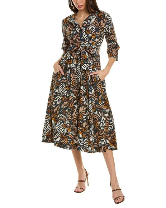 S Max Mara 3/4-Sleeve Midi Dress