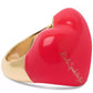 Enamel Logo Heart You Statement Ring