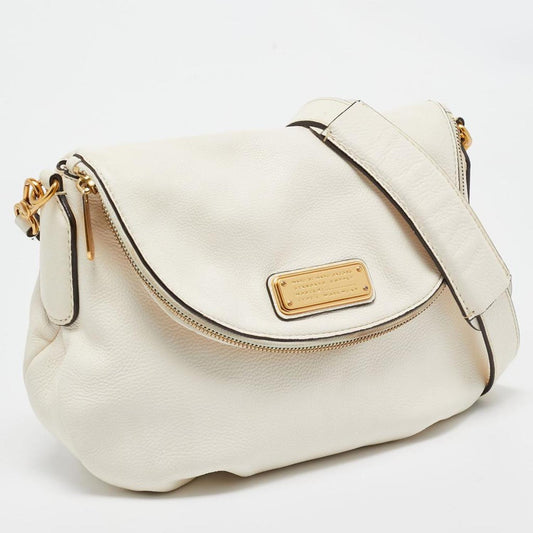 Marc By Marc Jacobs Off White Leather Classic Q Natasha Crossbody Bag