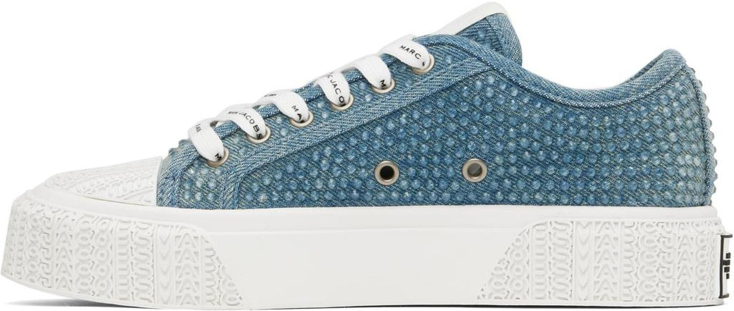 Blue 'The Crystal' Denim Sneakers