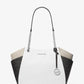 Jet Set Large Color-Block Signature Logo Shoulder Bag