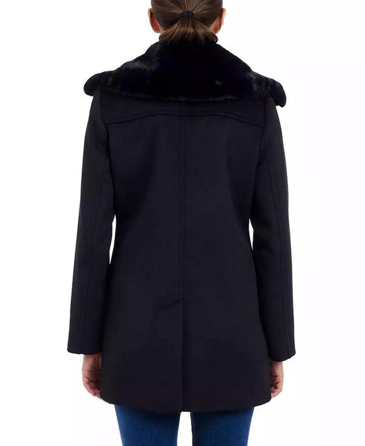 Women's Faux-Fur-Collar Coat