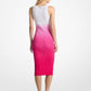 Ombré Ribbed Stretch Viscose Dress