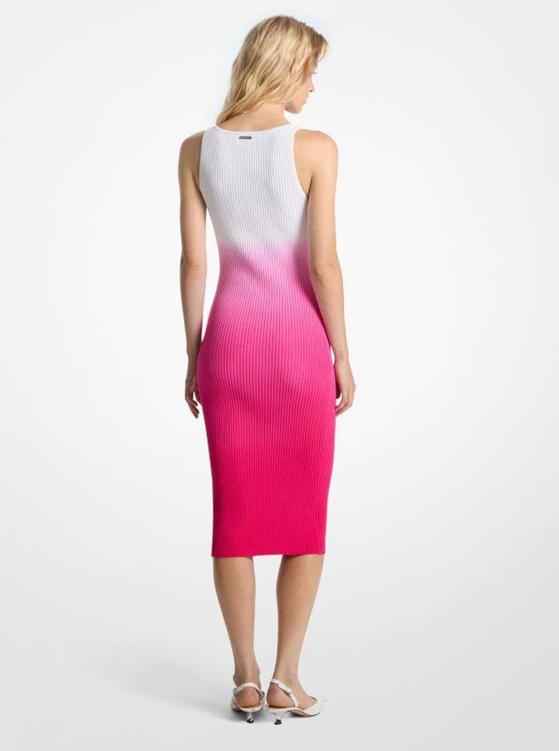 Ombré Ribbed Stretch Viscose Dress