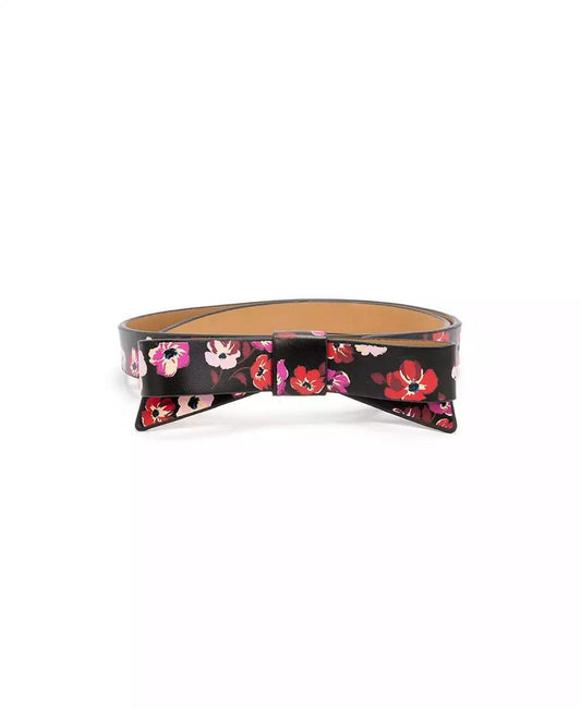 Women's 19mm Fall Poppies Bow Belt