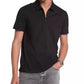 Men's Sleek Regular-Fit 1/4-Zip Piqué Polo Shirt