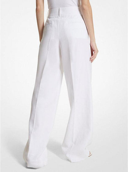 Linen Wide-Leg Trousers