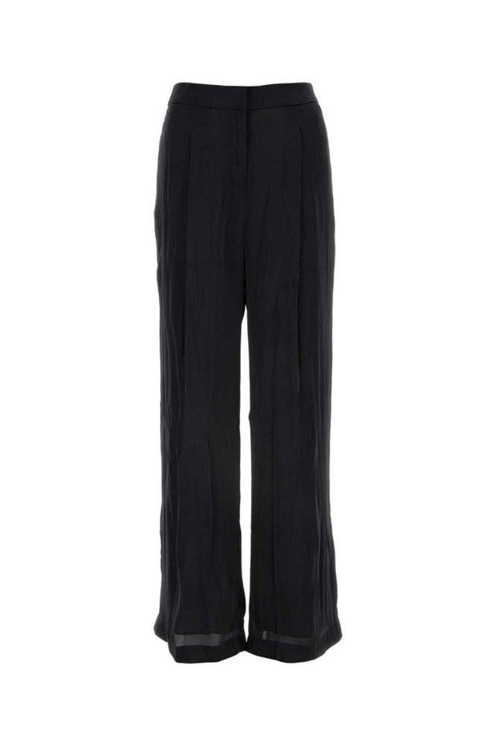 Michael Michael Kors Metallic Crinkled Wide-Leg Trousers