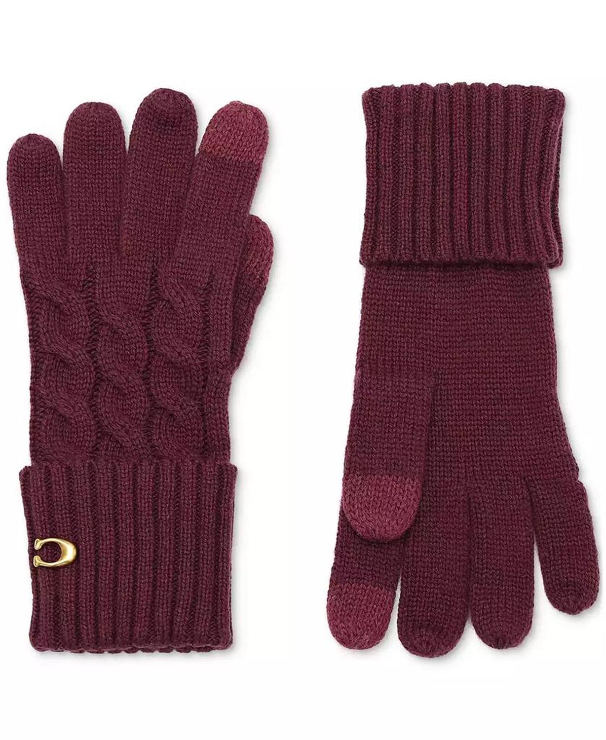 Cable Knit Touchscreen Gloves