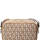 FENDI FF Mini Raffia & Leather Camera Bag