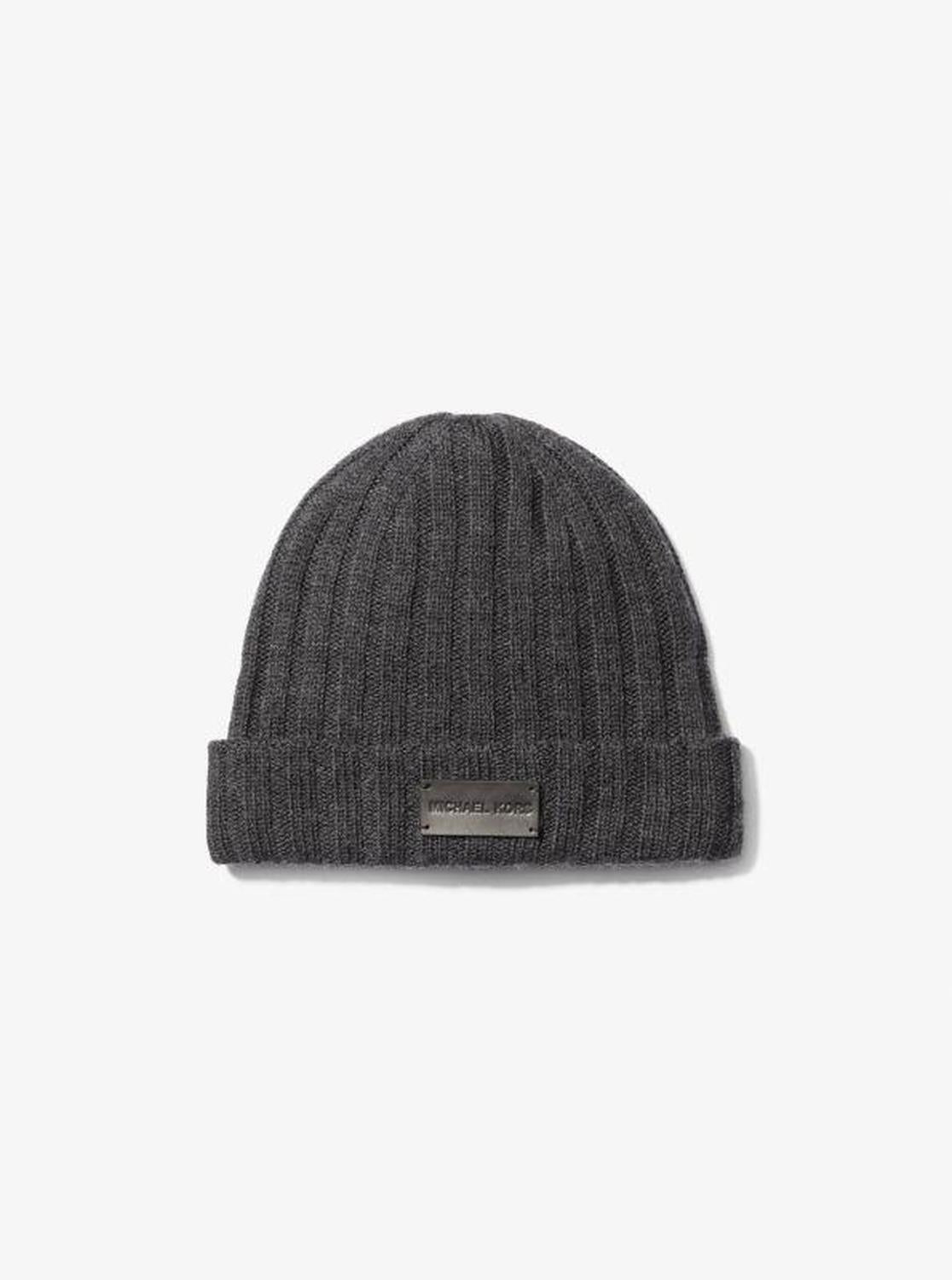 Ribbed Wool Beanie Hat