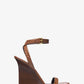 Claudia Crocodile Embossed Leather Wedge Sandal