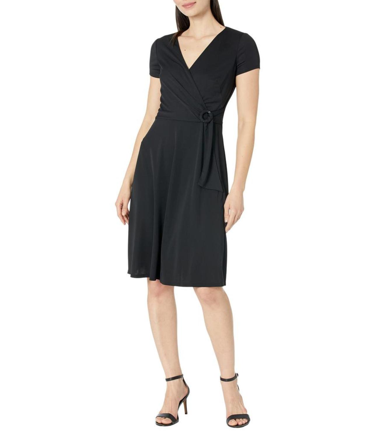 Surplice Jersey Dress