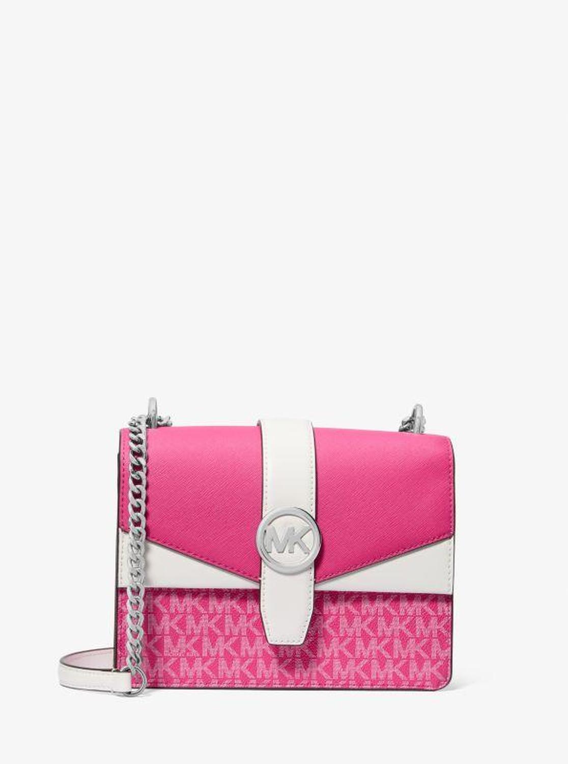 Greenwich Small Color-Block Signature Logo Crossbody Bag