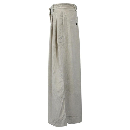 Weekend  Wide Leg Pants in White Corduroy