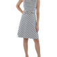 Womens Striped Sleeveless Mini Dress