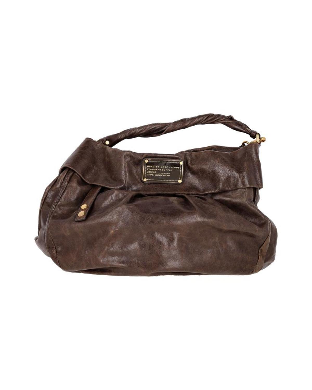 Marc Jacobs Hobo Shoulder Bag in Brown Leather