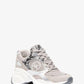 Zuma Snake Embossed Leather and Mesh Trainer