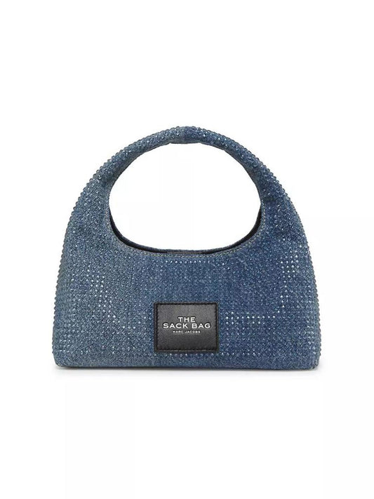 Crystal-Embellished Denim Tote Bag