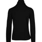 'S  Zipped Mock Neck Sweater in Black Lana Vergine