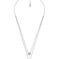 Sterling Silver Halo Double Layer Necklace