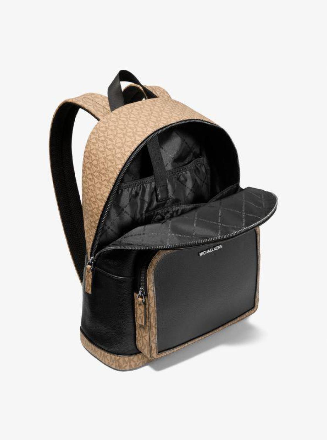 Cooper Pebbled Leather and Signature Logo Backpack