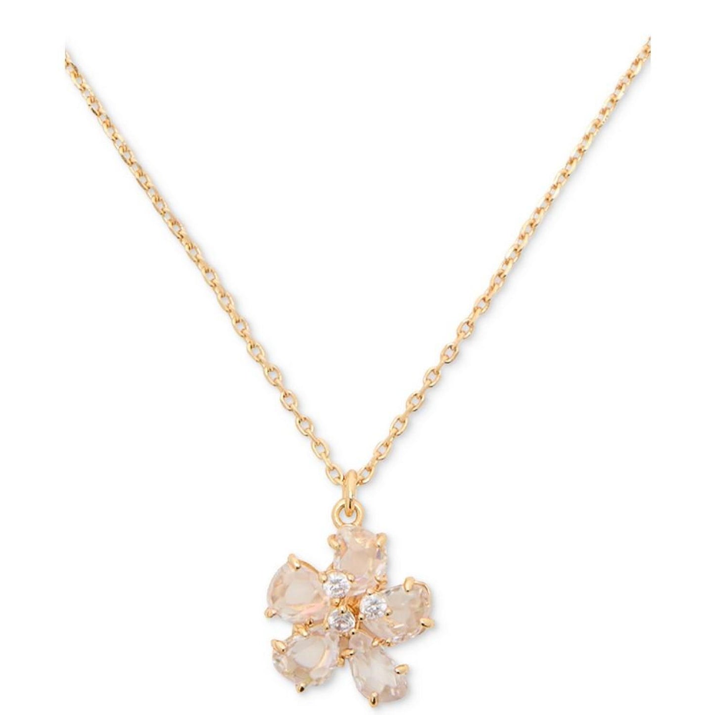 Gold-Tone Paradise Flower Mini Pendant Necklace, 16" + 3" extender