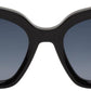 Black Icon Edge Oversized Square Sunglasses