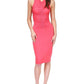 Womens Ruched Matte Jersey Cocktail And Party Dress