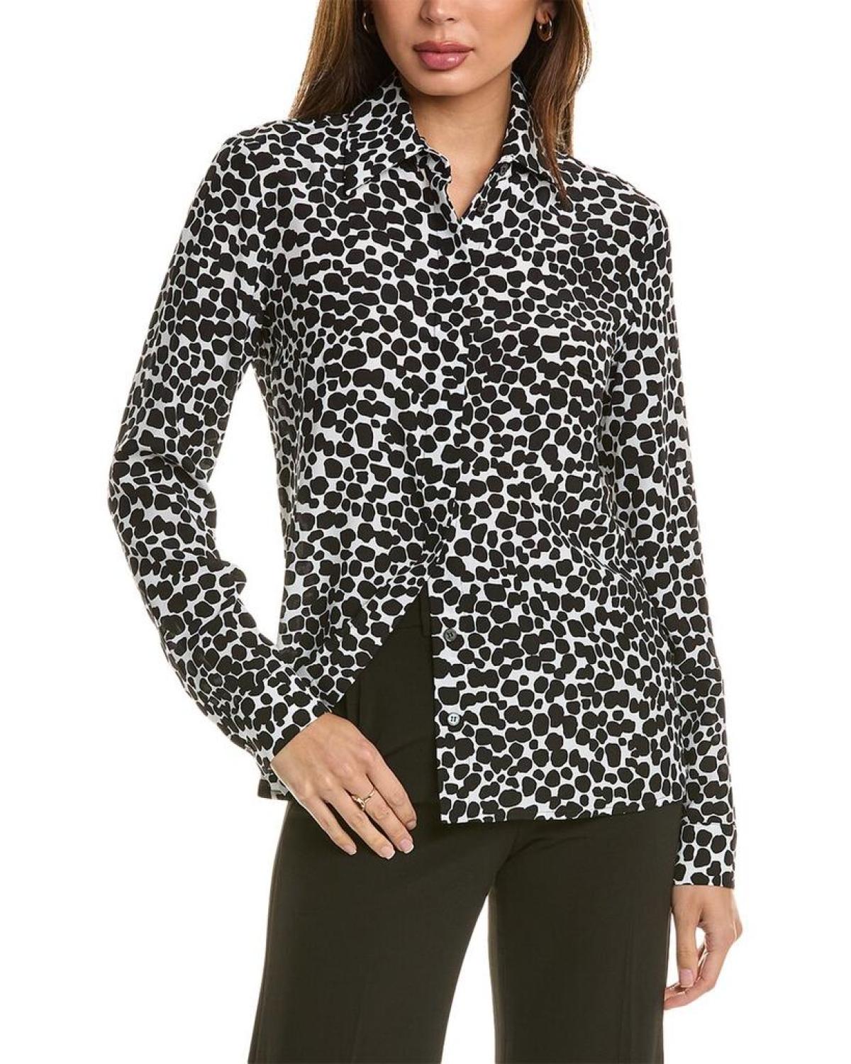 Michael Kors Collection Cheetah Hansen Silk Shirt